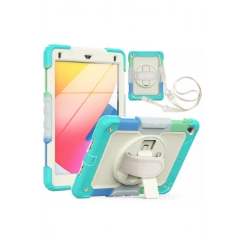 iPad 5 Air 9.7 Kılıf Tablet Rainbow Kapak - Turkuaz