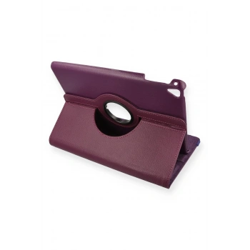 iPad 9.7 (2018) Kılıf 360 Tablet Deri Kılıf - Mürdüm