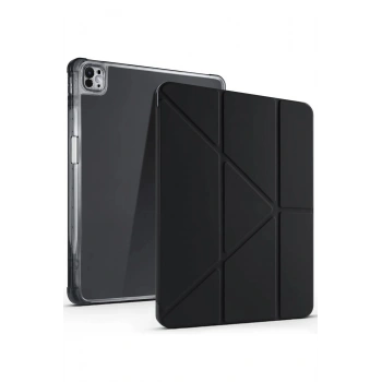 iPad Air 13 (2024) Kılıf Kalemlikli Mars Tablet Kılıfı - Siyah