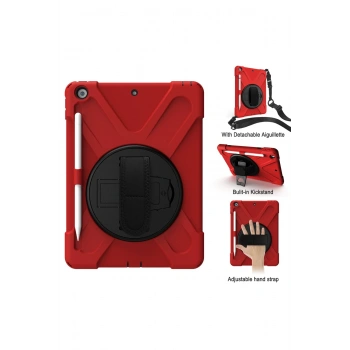 iPad Air 3 10.5 Kılıf Amazing Tablet Kapak - Kırmızı