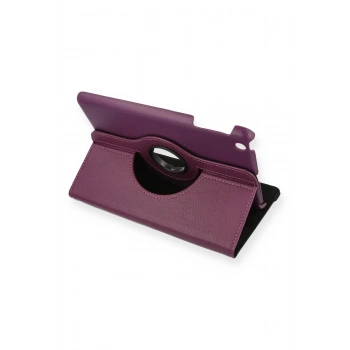 iPad Mini 1 Kılıf 360 Tablet Deri Kılıf - Mürdüm