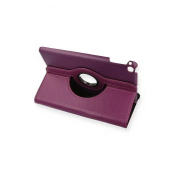 iPad Mini 4 Kılıf 360 Tablet Deri Kılıf - Mürdüm