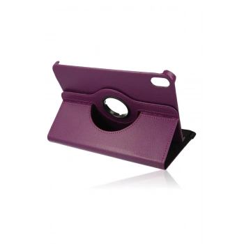 iPad Mini 6 Kılıf 360 Tablet Deri Kılıf - Mürdüm