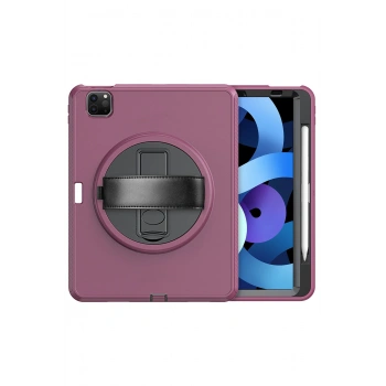 iPad Pro 11 (2018) Kılıf Hand Strap Tablet Kılıfı - Mürdüm