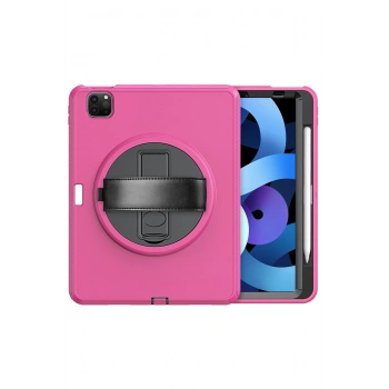 iPad Pro 11 (2018) Kılıf Hand Strap Tablet Kılıfı - Pembe