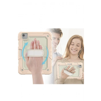 iPad Pro 11 (2020) Kılıf Strap New Tablet Kapak - Pembe