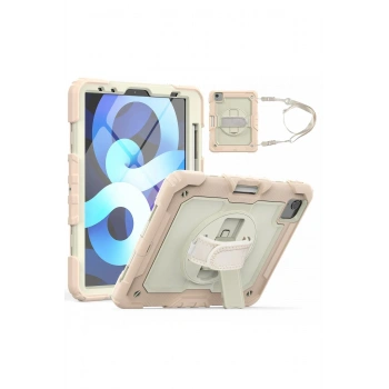 iPad Pro 11 (2020) Kılıf Strap New Tablet Kapak - Pembe