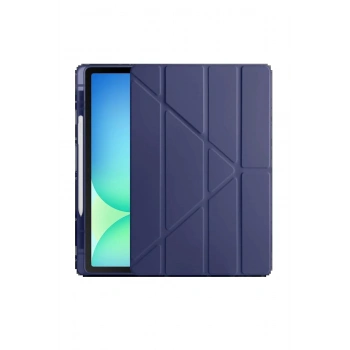 iPad Pro 11 (2024) Kılıf Kalemlikli Hugo Tablet Kılıfı - Lacivert