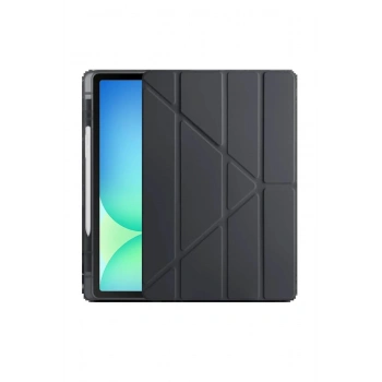 iPad Pro 11 (2024) Kılıf Kalemlikli Hugo Tablet Kılıfı - Siyah