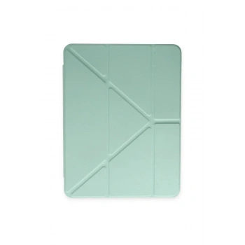iPad Pro 12.9 (2021) Kılıf Kalemlikli Mars Tablet Kılıfı - Açık Yeşil