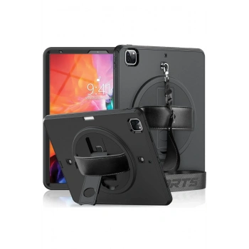 iPad Pro 12.9 (2021) Kılıf Strap-C Otterbox Tablet Kapak - Siyah