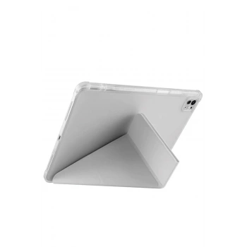 iPad Pro 13 (2024) Kılıf Kalemlikli Mars Tablet Kılıfı - Rose Gold