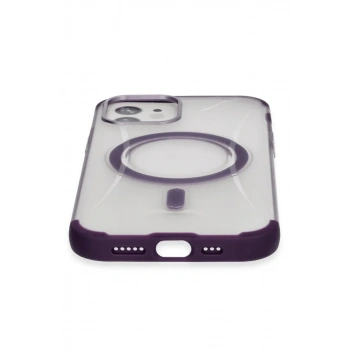 iPhone 11 Hilton Magsafe Kapak - Derin Mor