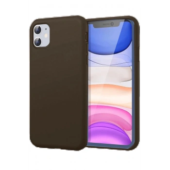 iPhone 11 Kılıf First Silikon - Kahverengi