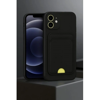 iPhone 11 Kılıf Kelvin Kartvizitli Silikon - Kırmızı