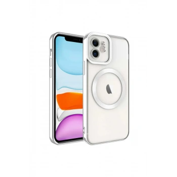 iPhone 11 Kılıf Kross Magneticsafe Kapak - Gümüş