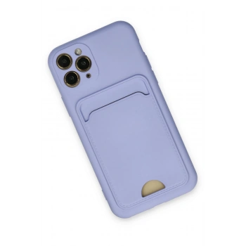 iPhone 11 Pro Kılıf Kelvin Kartvizitli Silikon - Lila