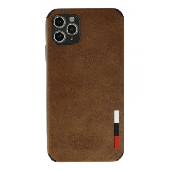 iPhone 11 Pro Kılıf Loop Deri Silikon - Kahverengi