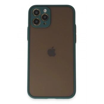 iPhone 11 Pro Kılıf Montreal Silikon Kapak - Yeşil