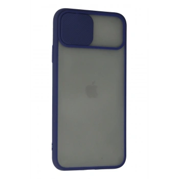 iPhone 11 Pro Kılıf Palm Buzlu Kamera Sürgülü Silikon - Lacivert