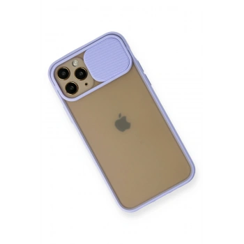iPhone 11 Pro Kılıf Palm Buzlu Kamera Sürgülü Silikon - Lila