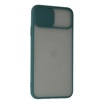 iPhone 11 Pro Kılıf Palm Buzlu Kamera Sürgülü Silikon - Yeşil