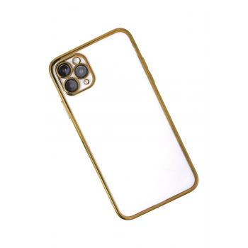 iPhone 11 Pro Kılıf Razer Lensli Silikon - Gold
