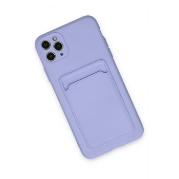 iPhone 11 Pro Max Kılıf Kelvin Kartvizitli Silikon - Lila