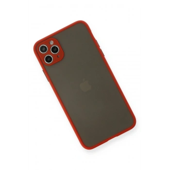 iPhone 11 Pro Max Kılıf Montreal Silikon Kapak - Kırmızı