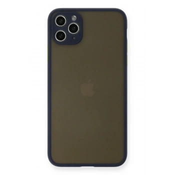 iPhone 11 Pro Max Kılıf Montreal Silikon Kapak - Lacivert