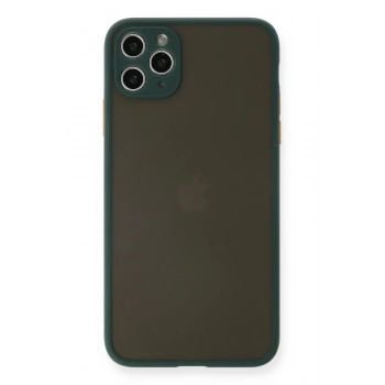 iPhone 11 Pro Max Kılıf Montreal Silikon Kapak - Yeşil