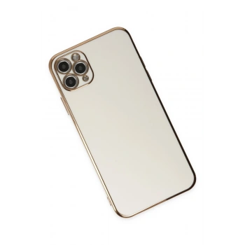 iPhone 11 Pro Max Kılıf Volet Silikon - Beyaz