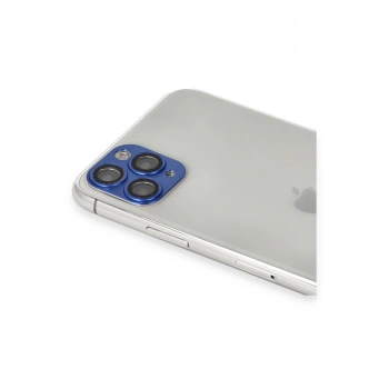 iPhone 11 Pro Max Pers Alüminyum Kamera Lens - Lacivert