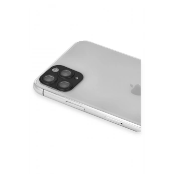 iPhone 11 Pro Max Pers Alüminyum Kamera Lens - Siyah