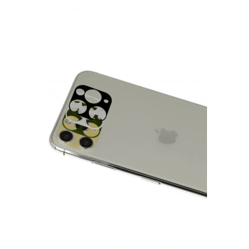 iPhone 11 Pro Max Rainbow Kamera Lens Koruma Cam - Gold
