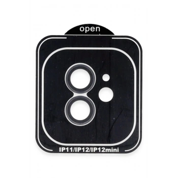 iPhone 11 PVD Metal Kamera Lens - Siyah