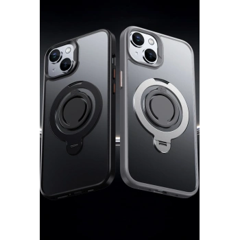 iPhone 12 Avatar 360 Dönen Magsafe Kapak - Siyah