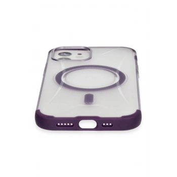 iPhone 12 Hilton Magsafe Kapak - Derin Mor