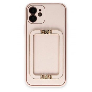 iPhone 12 Kılıf Coco Elit Kapak - Pudra