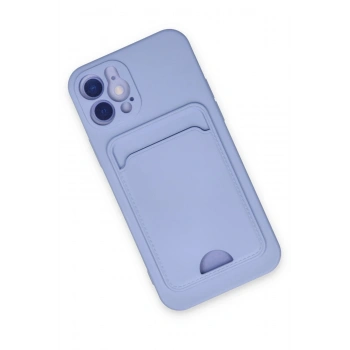 iPhone 12 Kılıf Kelvin Kartvizitli Silikon - Lila