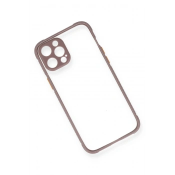 iPhone 12 Kılıf Miami Şeffaf Silikon - Açık Mor