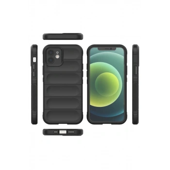 iPhone 12 Kılıf Optimum Silikon - Siyah