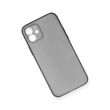 iPhone 12 Kılıf PP Ultra İnce Kapak - Gri