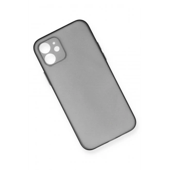 iPhone 12 Kılıf PP Ultra İnce Kapak - Gri
