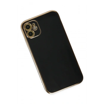 iPhone 12 Kılıf Volet Silikon - Siyah