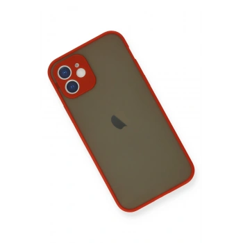 iPhone 12 Mini Kılıf Montreal Silikon Kapak - Kırmızı