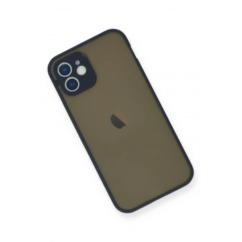 iPhone 12 Mini Kılıf Montreal Silikon Kapak - Lacivert