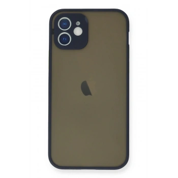 iPhone 12 Mini Kılıf Montreal Silikon Kapak - Lacivert