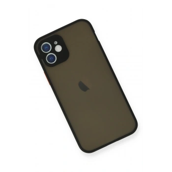 iPhone 12 Mini Kılıf Montreal Silikon Kapak - Siyah