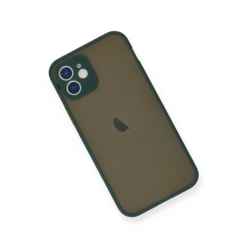iPhone 12 Mini Kılıf Montreal Silikon Kapak - Yeşil